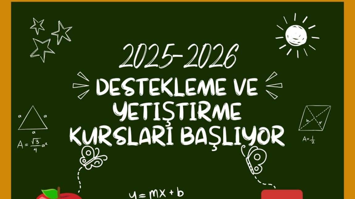 2025-2026 DESTEKLEME YETİŞTİRME KURSLARI DERS PROGRAMI 